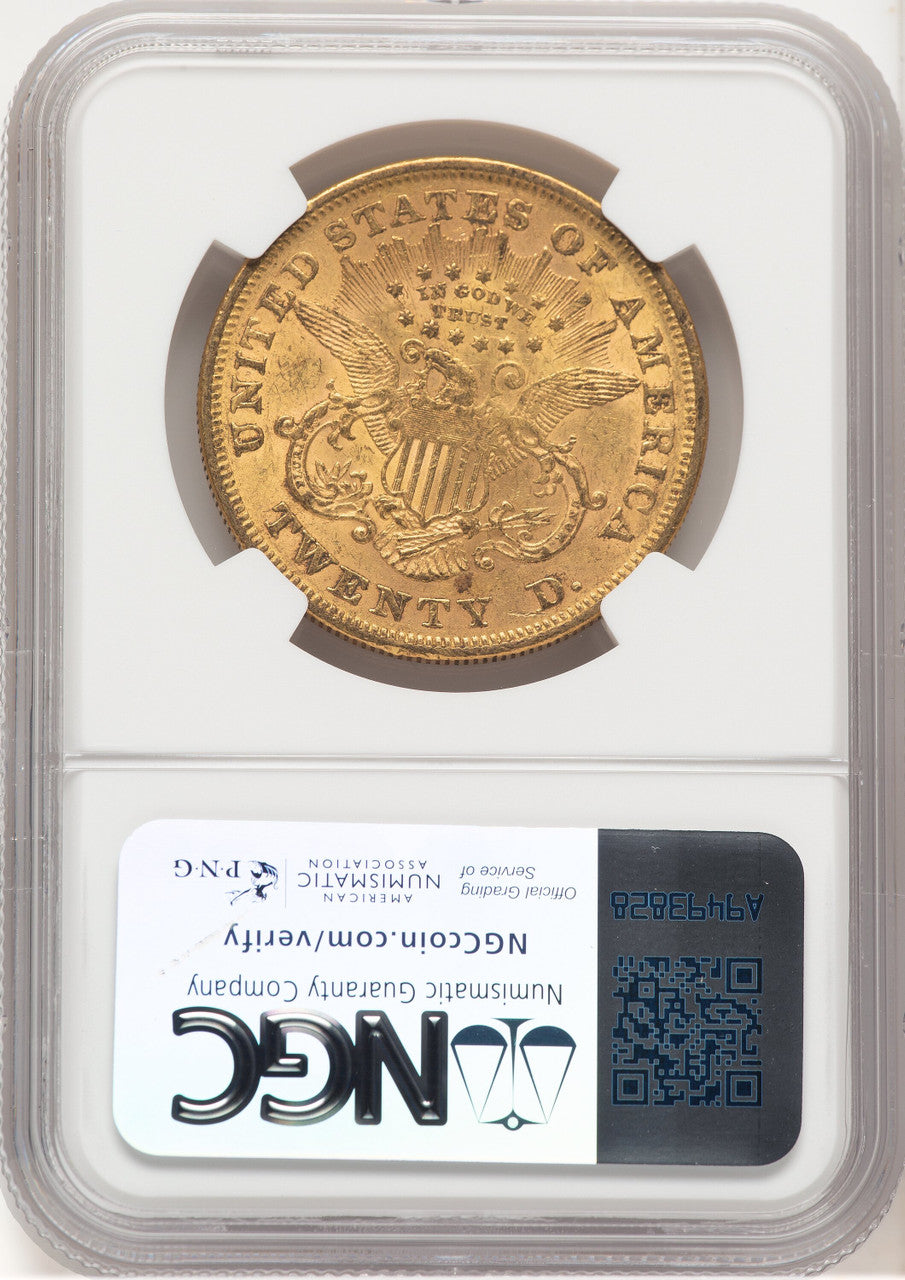 1866 $20 Liberty Double Eagle NGC AU53 (177372005)