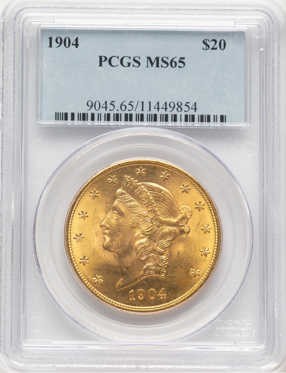 1904 $20 Liberty Liberty Double Eagle PCGS MS65 (177385003)