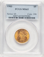 1903 $5 Liberty Half Eagle PCGS MS65 (177385005)