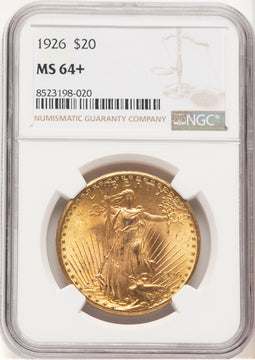 1926 $20 Saint-Gaudens Double Eagle NGC MS64+