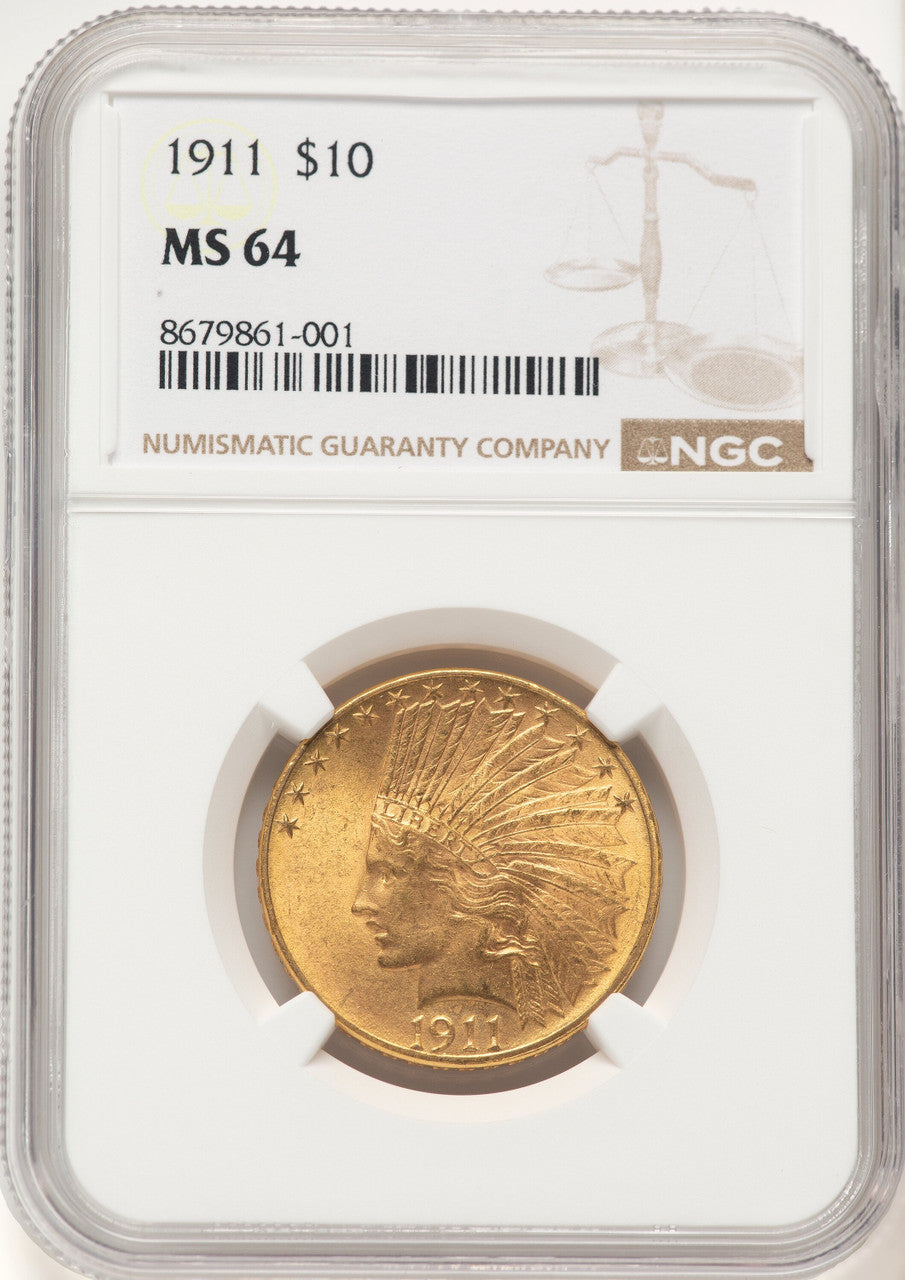1911 $10 Indian Eagle NGC MS64