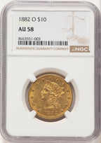 1882-O $10 Liberty Eagle NGC AU58