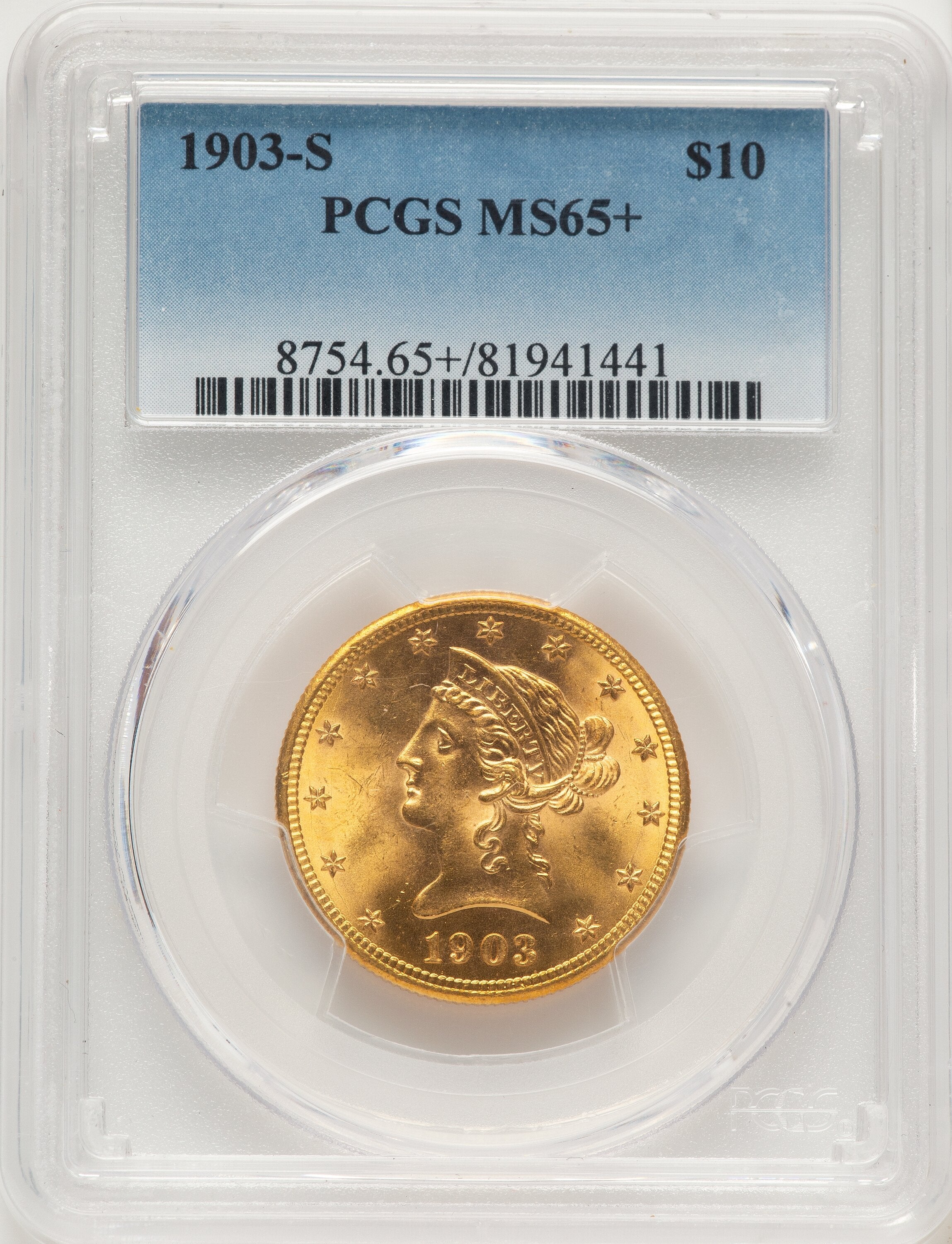 1903-S $10 Liberty Eagle PCGS MS65+