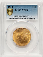 1914 $10 Indian Eagle PCGS MS64+