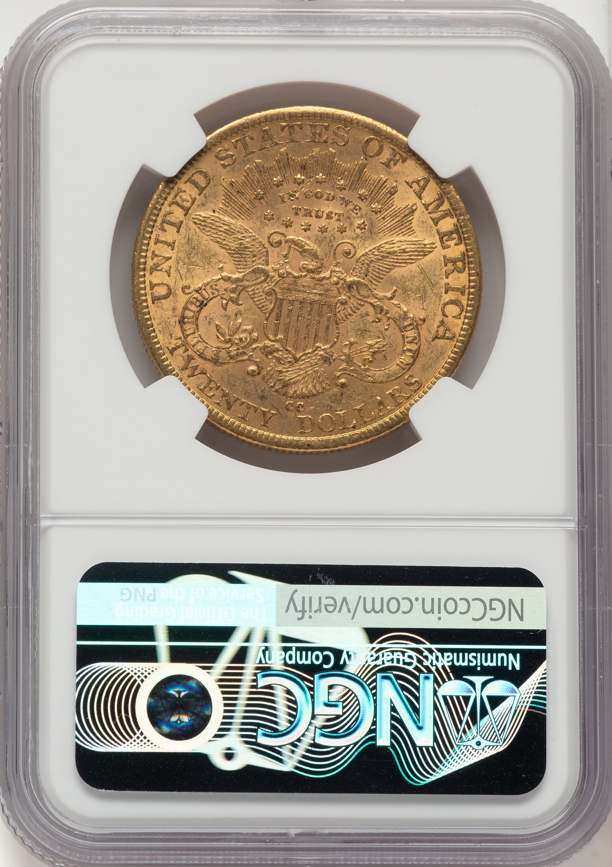 1884-CC $20 Liberty Double Eagle NGC AU58