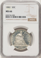 1882 50C Seated Half Dollar NGC MS66