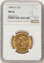 1894-O $10 Liberty Eagle NGC MS61