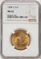 1908-S $10 Indian Eagle NGC MS62