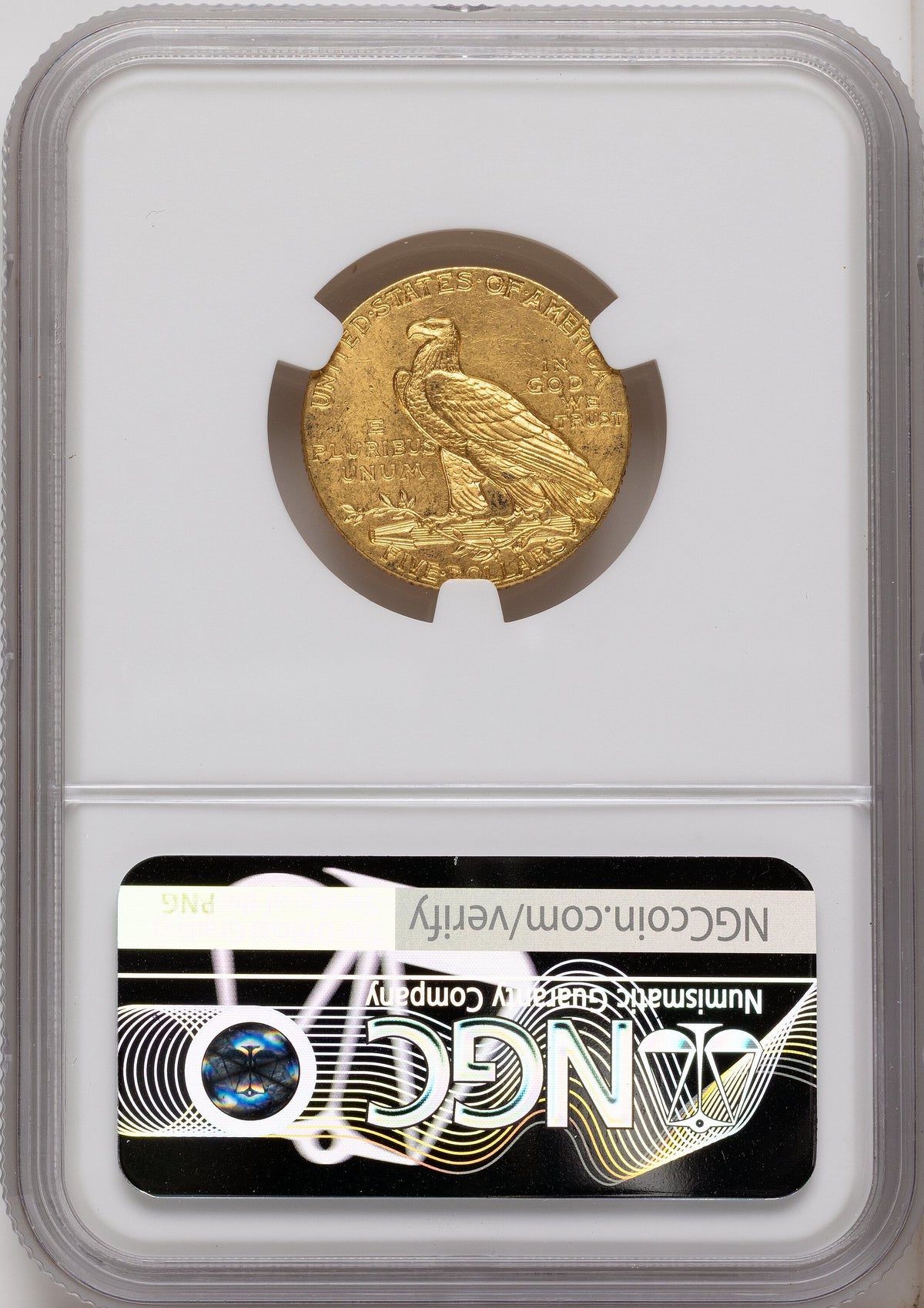 1908 $5 Indian Half Eagle NGC MS64