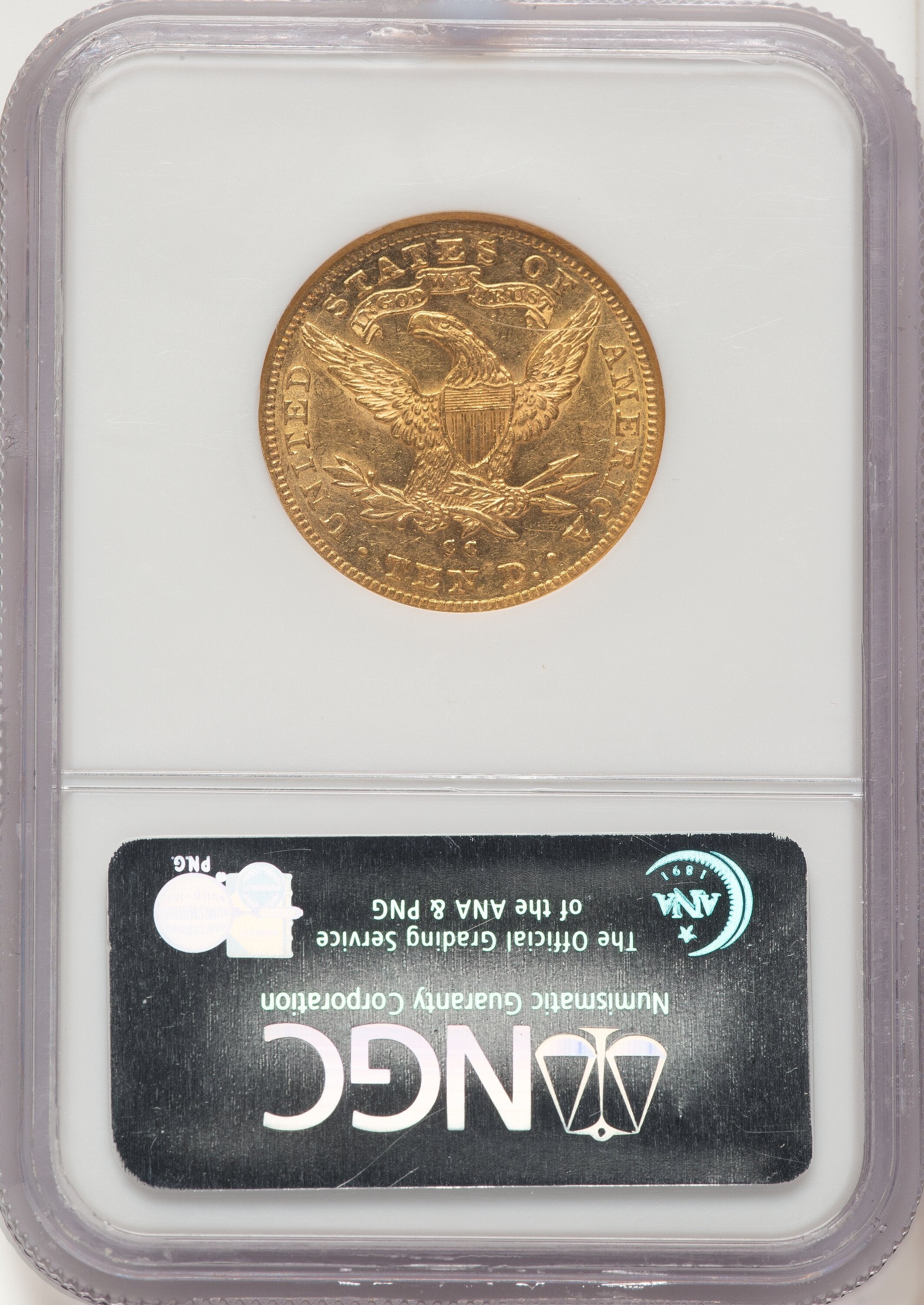 1884-CC $10 Liberty Eagle NGC AU58
