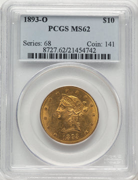 1893-O $10 Liberty Eagle PCGS MS62