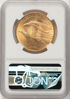 1908-D $20 NO MOTTO Saint-Gaudens Double Eagle NGC MS64