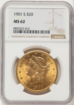 1901-S $20 Liberty Double Eagle NGC MS62