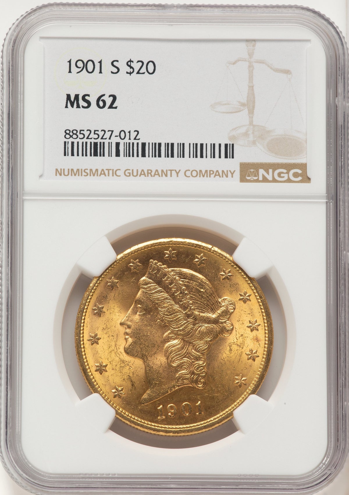 1901-S $20 Liberty Double Eagle NGC MS62