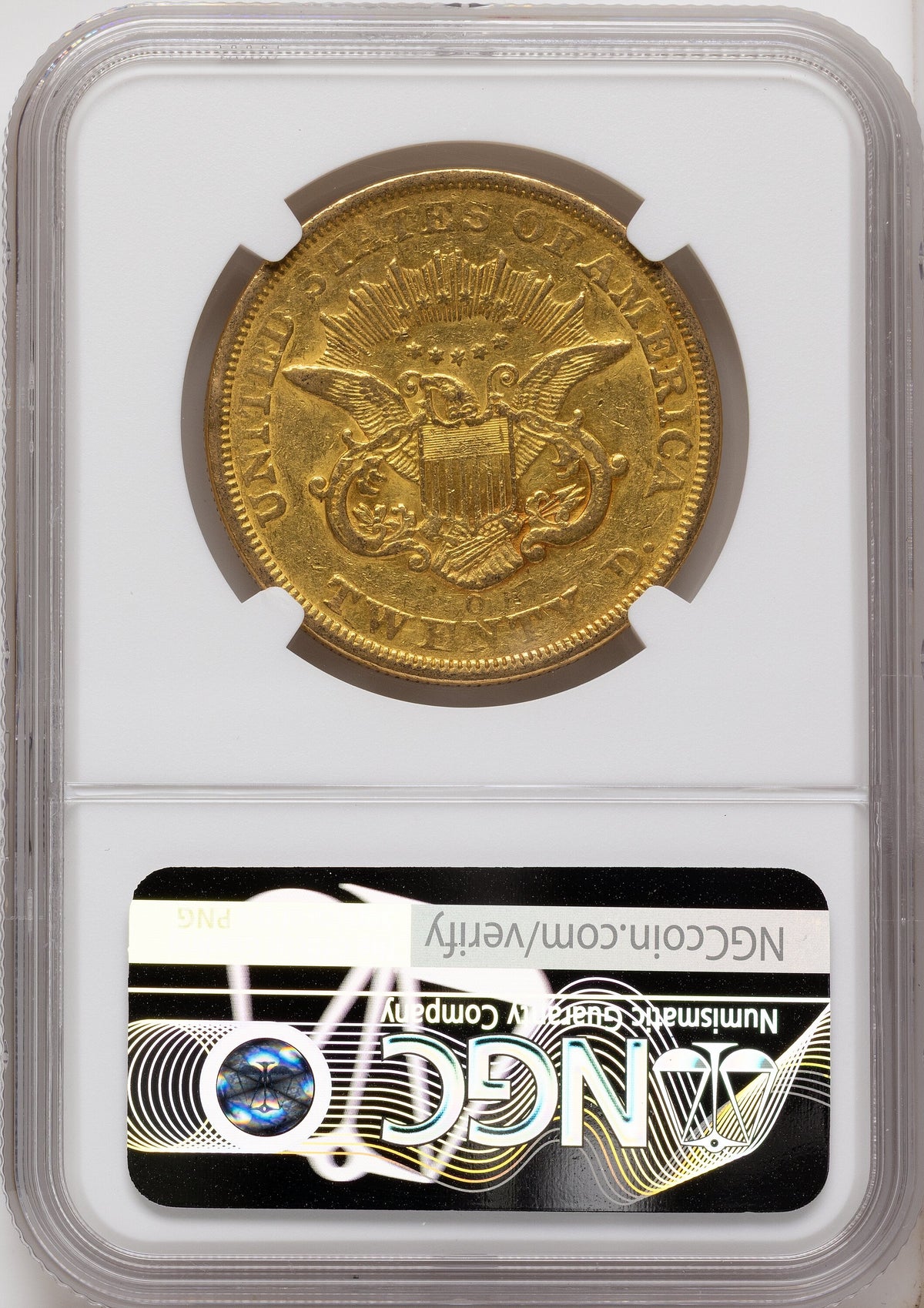 1851-O $20 Liberty Double Eagle NGC AU53