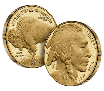 2026-W 1 oz Proof Gold Buffalo AD America 250 Liberty Bell CAC PR70 (1776-2026)