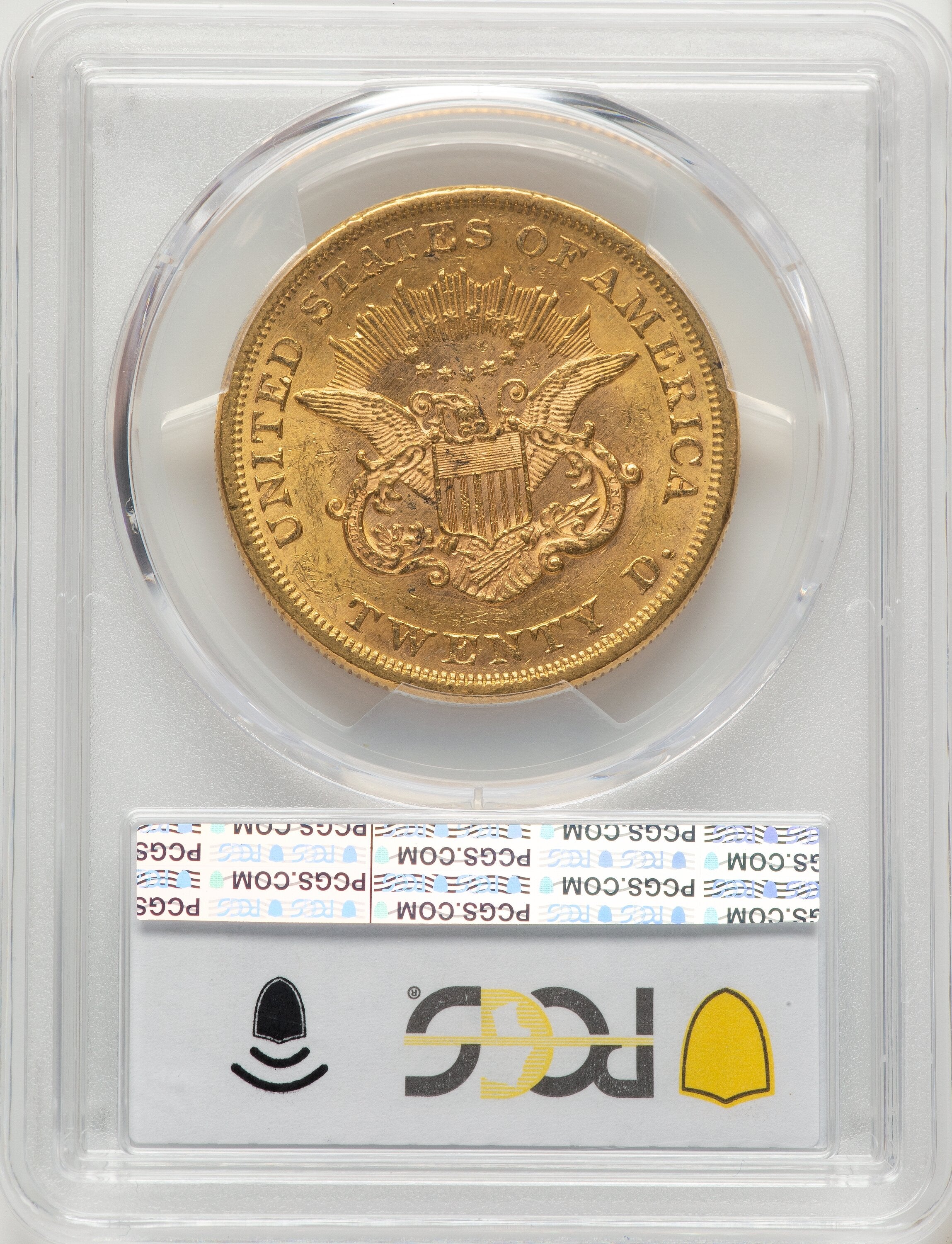 1865 $20 Liberty Double Eagle PCGS MS61
