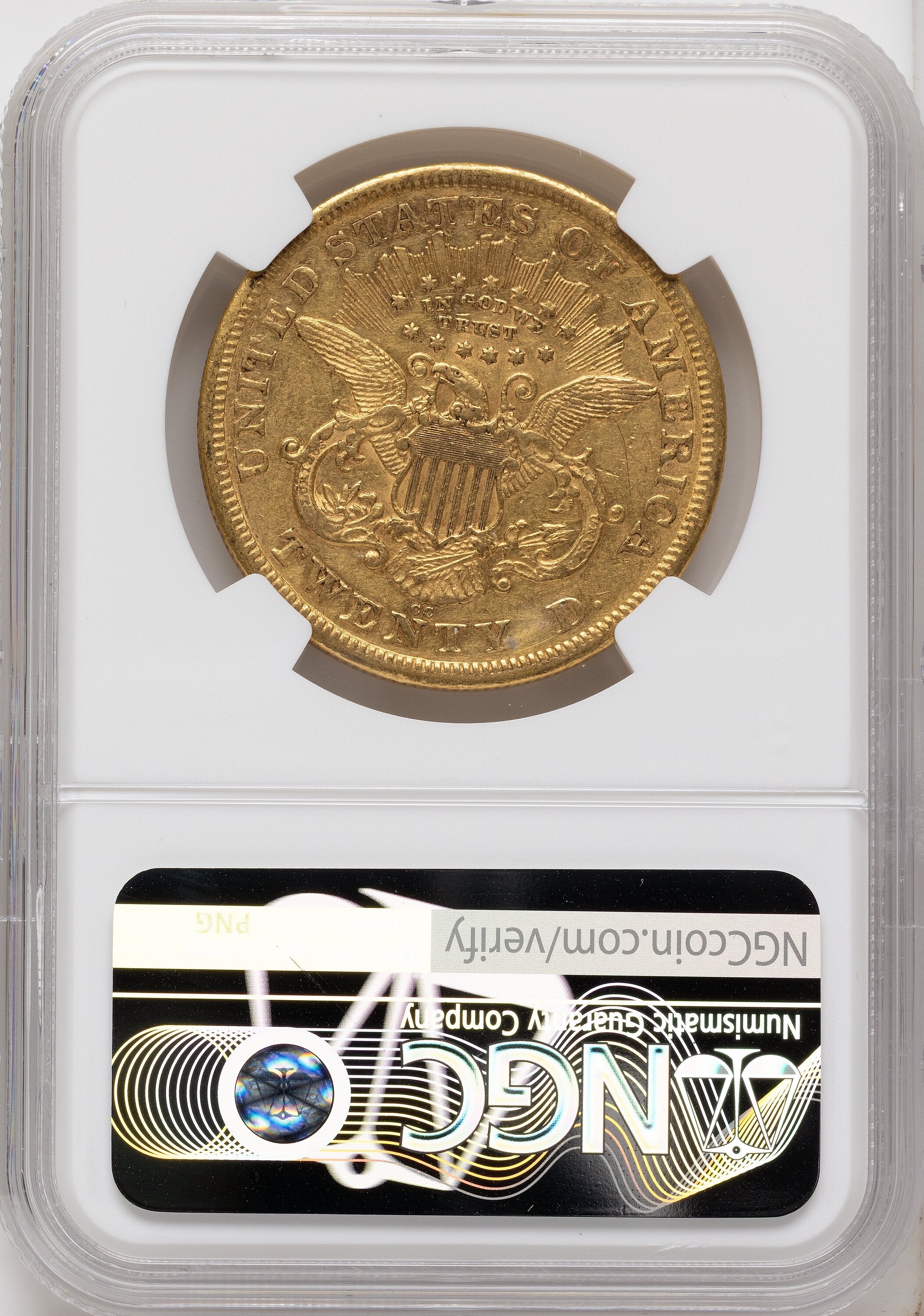 1876-CC $20 Liberty Double Eagle NGC XF45