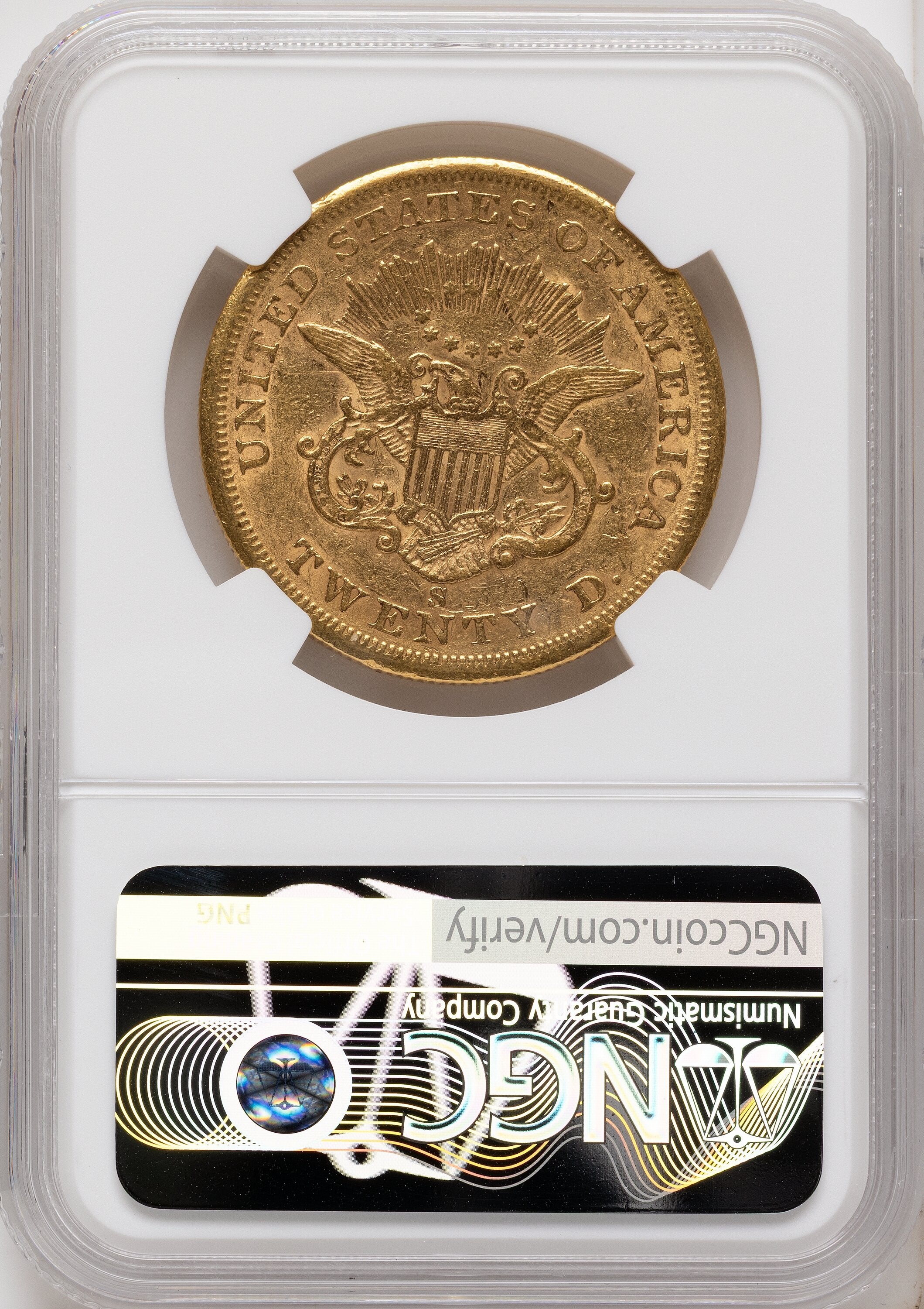 1859-S $20 Liberty Double Eagle NGC XF45