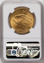 1911-S $20 Saint-Gaudens Double Eagle NGC MS62
