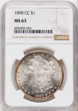 1890-CC Morgan Dollar NGC MS63