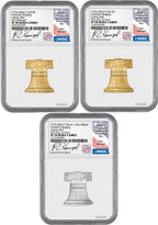 2026-P Freedom Ringing Liberty Bell 3-Coin Set FDI PR70 Harrigal 250 Label