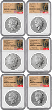 2026 Morgan & Peace Dollar 250th Anniversary 6-Coin Set FDI NGC MS70/PF70 Hancock