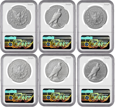 2026 Morgan & Peace Dollar 250th Anniversary 6-Coin Set FDI NGC MS70/PF70 Congress