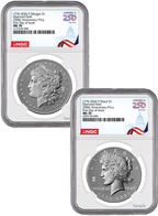 2026-P Morgan & Peace Dollar Diamond Field Two-Coin Set FDI NGC MS70 Congress