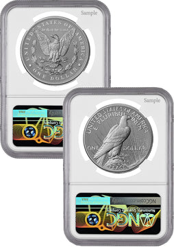 2026-P Morgan & Peace Dollar Diamond Field Two-Coin Set FDI NGC MS70 Congress