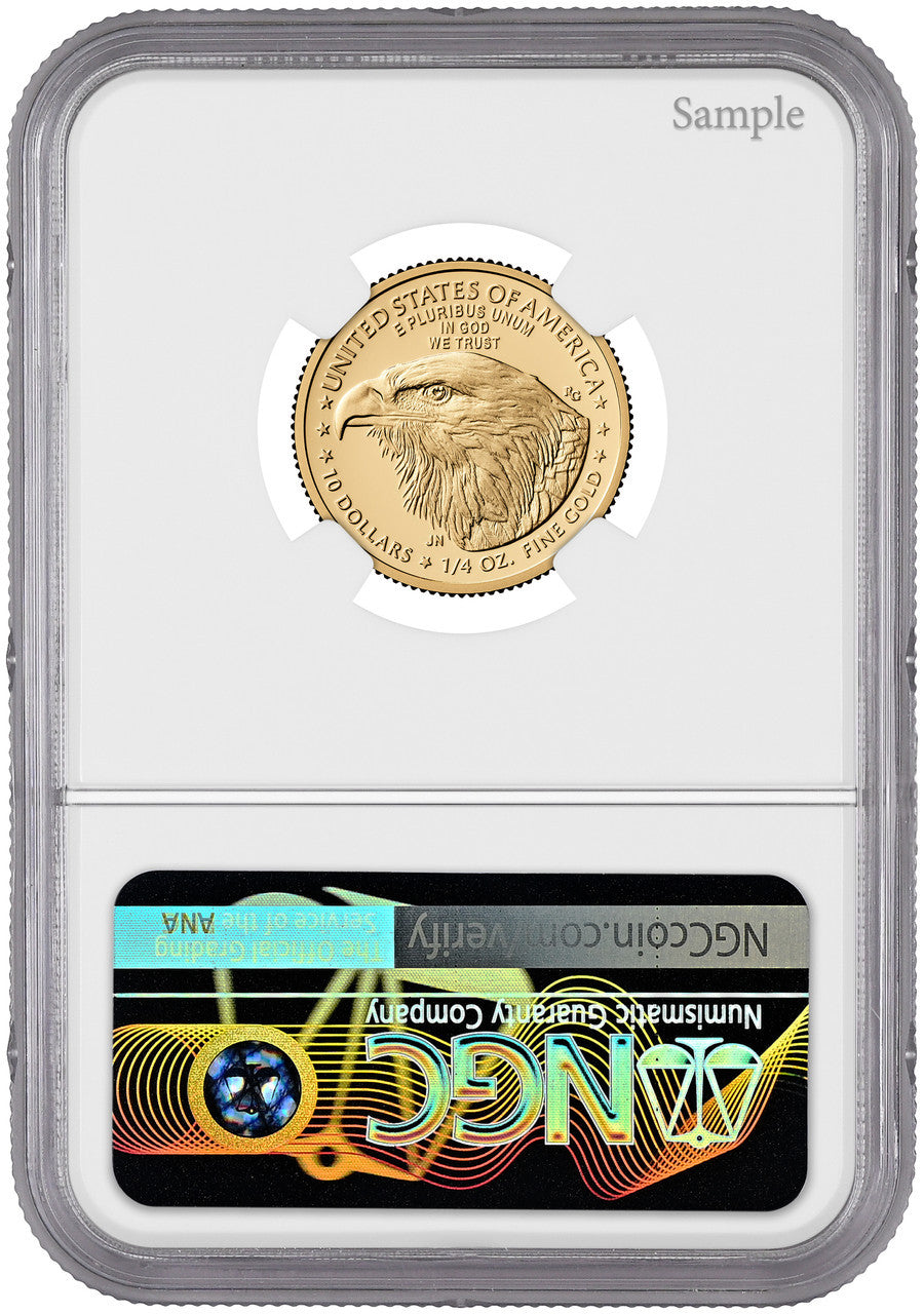 2026-W 1/4 oz Proof Gold Eagle 250 Liberty Bell FDI NGC PF70 (1776-2026) Hancock