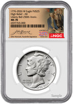 2026-W (1776-2026) $25 Dual Date Liberty Bell Privy Palladium Eagle AR NGC MS70 Hancock