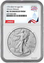 2026-W Enhanced Silver Eagle 250 Advanced Releases NGC MS70 (1776-2026) Congress