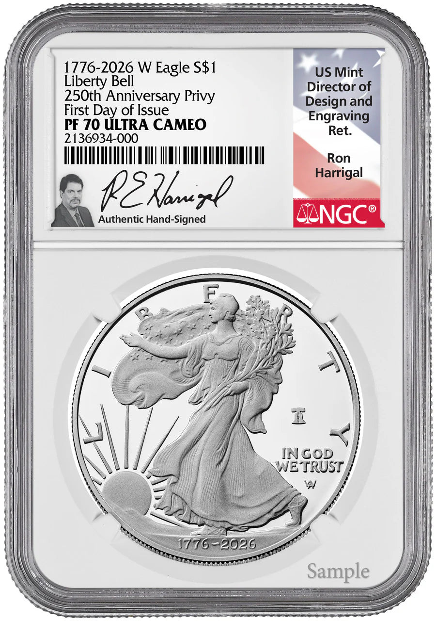 1986-2026 American Silver Eagle 41-pc Set NGC PF70 UCAM Harrigal Signed