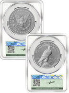 2026-P Morgan and Peace Dollar Diamond Field Two-Coin Set AD CAC MS70 Founders