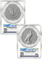 2026-P Morgan and Peace Dollar Reverse Proof 2-Coin Set CAC PR70 AD Battlefield 250 Label