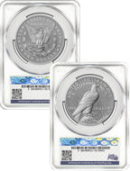 2026-P Morgan and Peace Dollar Diamond Field Two-Coin Set AD CAC MS70 Battlefield