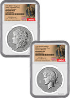 2026-P Morgan and Peace Dollar Reverse Proof Two-Coin Set NGC PF70 Advanced Releases Hancock Label