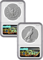 2026-P Morgan and Peace Dollar Reverse Proof Two-Coin Set NGC PF70 Advanced Releases Harrigal America 250 Label
