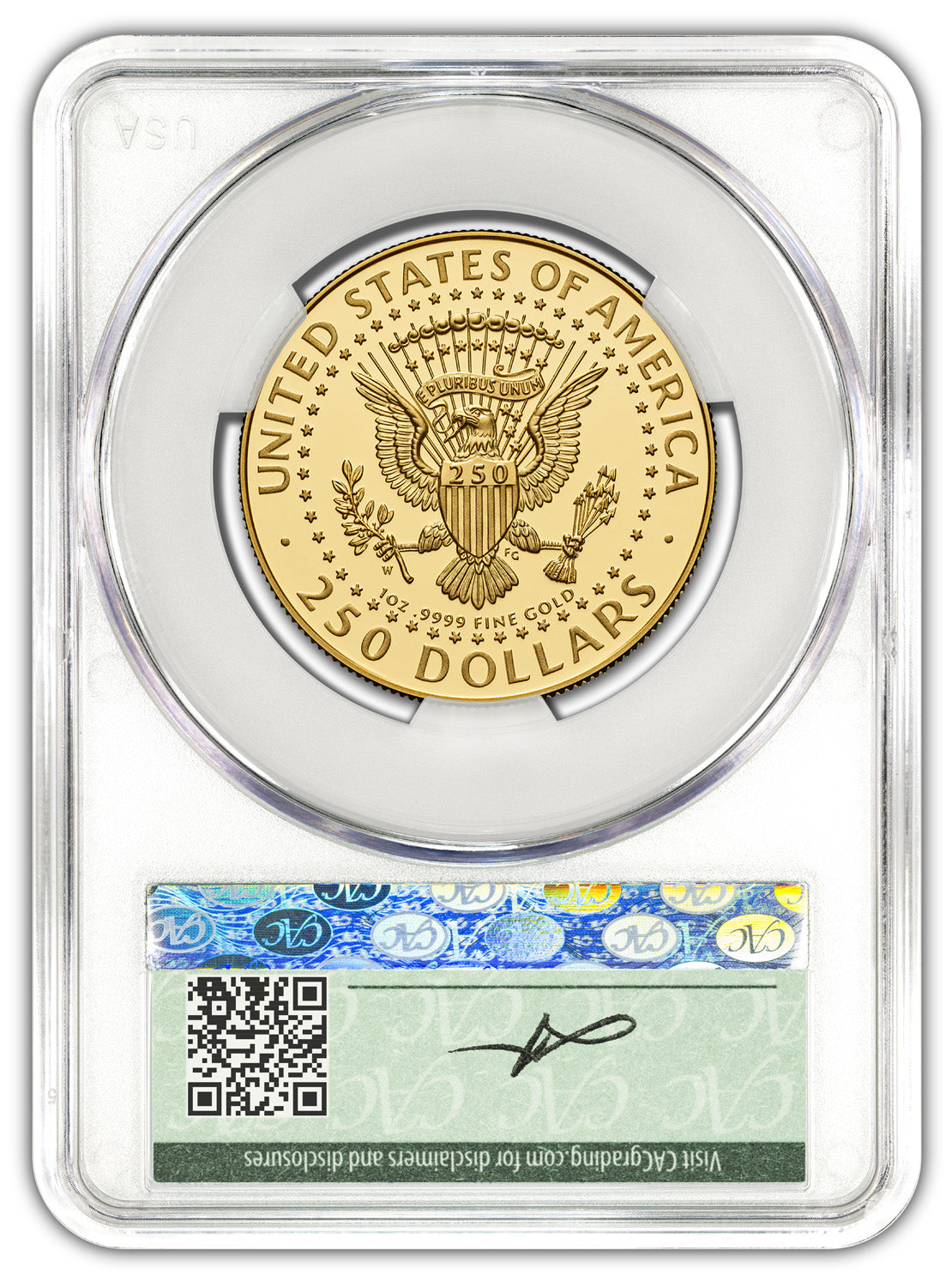 2026-W $250 President Donald Trump 1 oz Gold Proof CAC PR70 Advance Delivery Founders Label