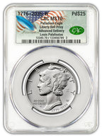 2026-W (1776-2026) $25 Dual Date Liberty Bell Privy Palladium Eagle AD CAC MS70 Founders