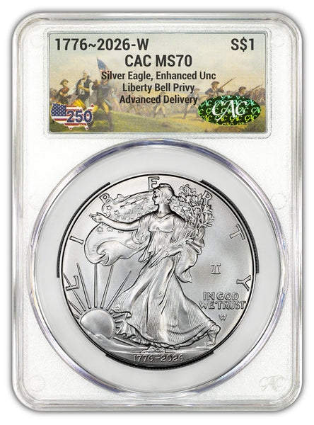 カントリーアーティスト スターリングシルバー 雉 キジ 436g 英国 純銀張り 2026-W Enhanced Silver Eagle Advanced Delivery CAC MS70