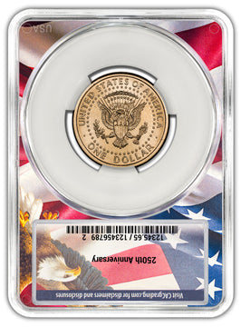2026 President Donald J. Trump $1 July 4th Privy AD CAC MS65 Ron Drzewucki Signed