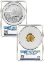 2026-W (P) 1916 Mercury Gold Coin Silver Medal Set FDD 250 Label CAC MS70/SP70 Flag