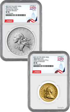 2026 1804 Draped Bust Gold Coin & Silver Medal AR NGC SP70 Congress