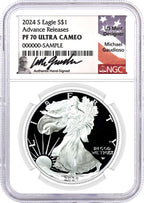 2024-S American Silver Eagle Advanced Releases PF70 NGC Gaudioso