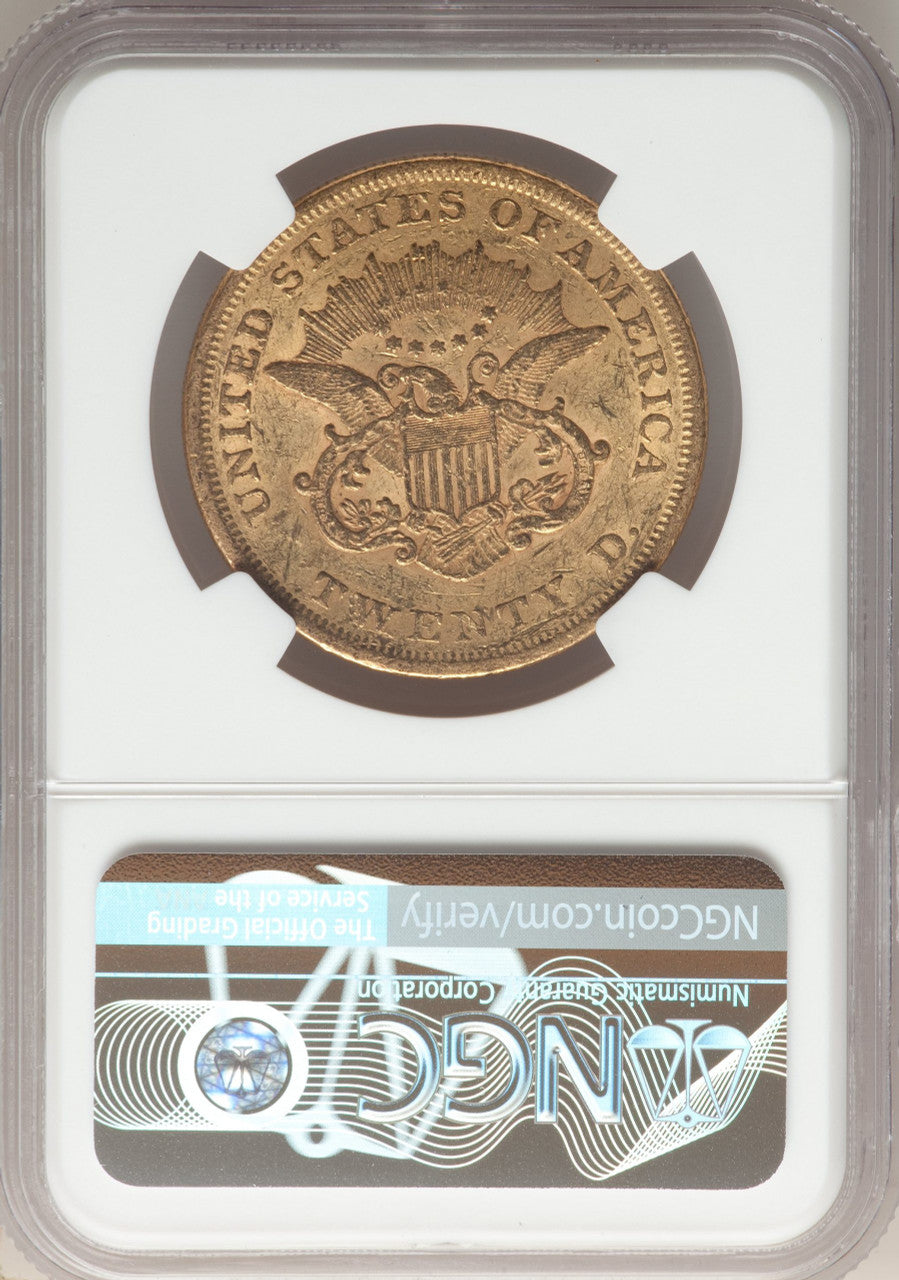 1861 $20 Liberty Gold Double Eagle NGC AU55