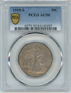 1919-S 50C Walking Liberty Half Dollar PCGS AU50