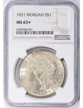 1921 $1 Morgan Dollar NGC MS65+