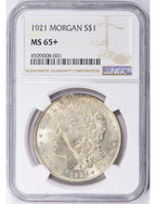 1921 $1 Morgan Dollar NGC MS65+